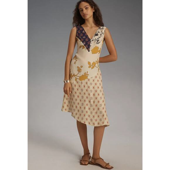 NWT ANTHROPOLOGIE Plenty by Tracy Reese Sleeveless Asymmetrical Midi Dress SMALL - Picture 1 of 4